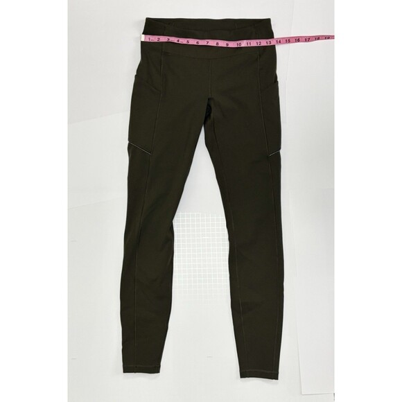 Lululemon Speed Up Tight Mid Rise Women’s Size 6 Dark Olive Leggings - Picture 3 of 5